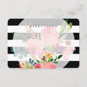 PixDezines Richtung Mitzvah/DIYstripes/floral Begleitkarte (Rückseite)