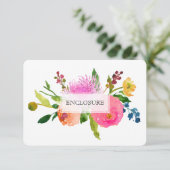 PixDezines Richtung Mitzvah/florale Wasserfarbe Begleitkarte (Stehend Vorderseite)