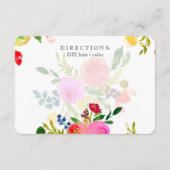 PixDezines Richtung Mitzvah/florale Wasserfarbe Begleitkarte (Rückseite)
