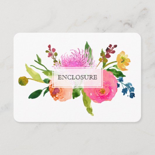 PixDezines Richtung Mitzvah/florale Wasserfarbe Begleitkarte (Vorderseite)