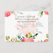 PixDezines Richtung Mitzvah/florale Wasserfarbe Begleitkarte (Rückseite)