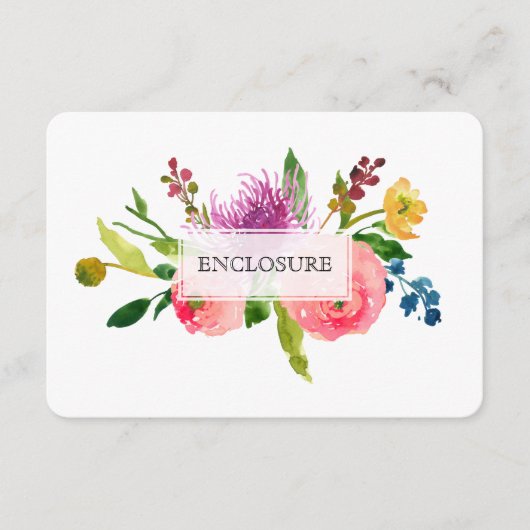 PixDezines Richtung Mitzvah/florale Wasserfarbe Begleitkarte (Vorderseite)