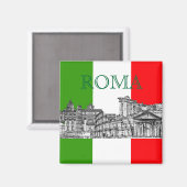 PixDezines Roma, Rom.. Reise Souvenirgeschenke. Magnet (Vorderseite/Rückseite)