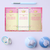 PixDezines rosa Flora-Damask Flyer (Einzeln)