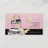 PixDezines Rosa Hochzeitstorte/Bäckerei/Gaumenfarb Visitenkarte (Rückseite)
