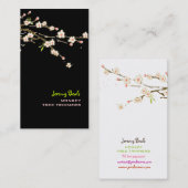 PixDezines rosa Kirschbaumtrimmer, die in Indien i Visitenkarte (Vorne/Hinten)