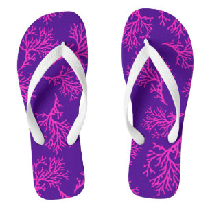 PixDezines rosa Korallen/DIY-Farben Badesandalen