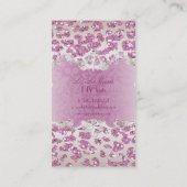 PixDezines rosa Leopard/Champagner Visitenkarte (Rückseite)