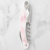 PixDezines rosa Marmor Kellnermesser (Rückseite)