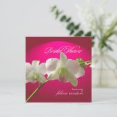 PixDezines Rosa Orchid/Brautparty Einladung (Stehend Vorderseite)