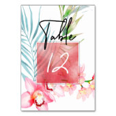 PixDezines Rosa Orchid Tabelle Nr. Tischnummer (Vorderseite)