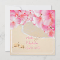 PixDezines rosa Plumeria+Strand+Seesterne