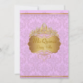 PixDezines rosa Rossi-Damast/dunkle Hintergrundfar Einladung (Vorderseite)