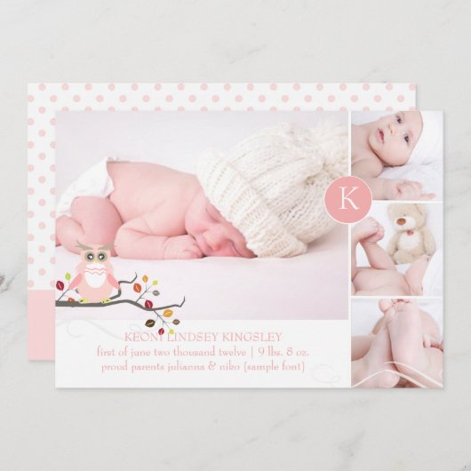 PixDezines Rosa Uhu/Gaue Akzent Farbe Ankündigung (Vorne/Hinten)