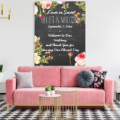 PixDezines Rose/DIY Chalkboard Hochzeitsempfang Leinwanddruck (Insitu (Wohnzimmer))