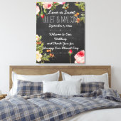 PixDezines Rose/DIY Chalkboard Hochzeitsempfang Leinwanddruck (Insitu (Schlafzimmer))