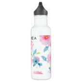 PixDezines Rose Floral/Aquarell/Garten Edelstahlflasche (Rechts)