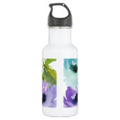 PixDezines Rose Floral/Wasserfarbe/Wasser Edelstahlflasche (Rückseite)