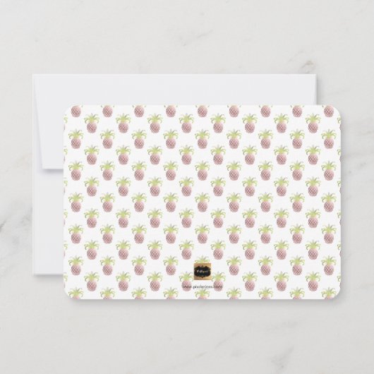 PixDezines Rose Gold Ananas/rett unser Datum Save The Date (Rückseite)