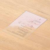 PixDezines Rose Gold Baptism+1st Birthday Acryleinladungen (Ablage )