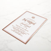 PixDezines Rose Gold Bat Mitzvah DIY Hintergrund Folieneinladung (Gedreht)