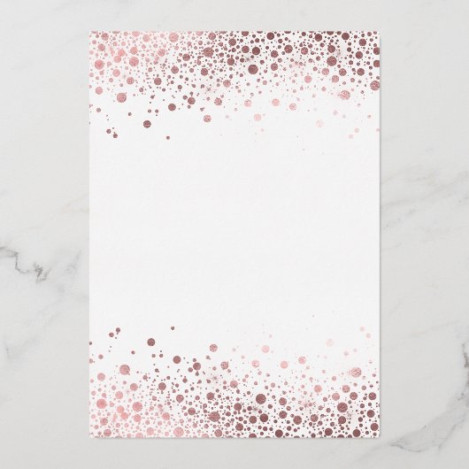 PixDezines Rose Gold Bat Mitzvah DIY Hintergrund Folieneinladung (Rückseite)