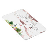 PixDezines Rose Gold Caribbean Map Save Date Magnet (Rechte Seite)