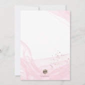 PixDezines Rose Gold Celtic Cross Taufen Einladung (Rückseite)