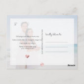 PixDezines Rose Gold Chic Skript Save the Date Postkarte (Rückseite)
