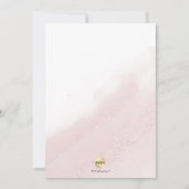 PixDezines Rose Gold Christening+1. Geburtstag Einladung (Rückseite)