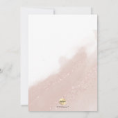 PixDezines Rose Gold Christening+1. Geburtstag Einladung (Rückseite)