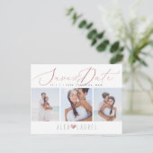 PixDezines Rose Gold Elegante Kalligraphie Rett Da Postkarte (Stehend Vorderseite)