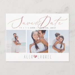 PixDezines Rose Gold Elegante Kalligraphie Rett Da Postkarte