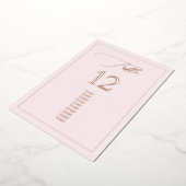 PixDezines Rose Gold Foil Luxe Calligraphy Table# Folieneinladung (Gedreht)