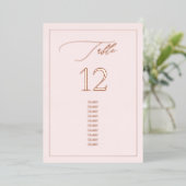 PixDezines Rose Gold Foil Luxe Calligraphy Table# Folieneinladung (Stehend vorne)