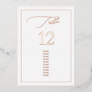 PixDezines Rose Gold Foil Luxe Calligraphy Table#  Folieneinladung