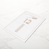 PixDezines Rose Gold Foil Luxe Calligraphy Table# Folieneinladung (Gedreht)