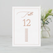 PixDezines Rose Gold Foil Luxe Calligraphy Table# Folieneinladung (Stehend vorne)