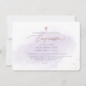 PixDezines Rose Gold H2 Lila Waschbestätigung Einladung (Vorderseite)