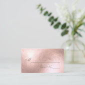 PixDezines Rose Gold/Imitate Folien/Platzkarten Platzkarte (Stehend Vorderseite)