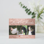 PixDezines Rose Gold/Imitats Foil/Wedding Vielen D Postkarte (Stehend Vorderseite)
