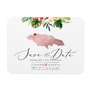 PixDezines Rose Gold Jamaika-Kartenmagnet Magnet