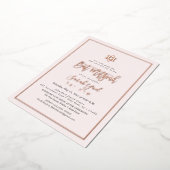 PixDezines Rose Gold Modernes Drehbuch Bat Mitzvah Folieneinladung (Gedreht)