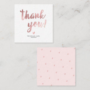 PixDezines Rose Gold Pinsel Schriftart Danke Mitteilungskarte