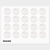 PixDezines ROSE GOLD ROMANTIC SCRIPT DANK Runder Aufkleber (Blatt)