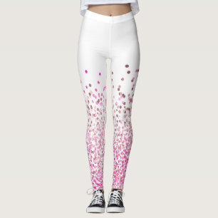 PixDezines Rose Gold/Rosa/Confetti Leggings