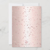 PixDezines Rose Gold Stars 16 . Geburtstag Einladung (Rückseite)