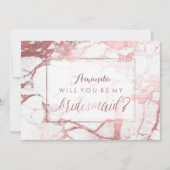 PixDezines Rose Gold werden Sie meine Bridesmaid s Einladung (Vorderseite)
