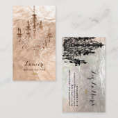 PixDezines Rose Goldkronleuchter/Imitat-Folie Visitenkarte (Vorne/Hinten)