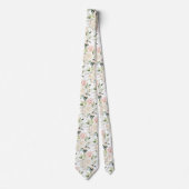 PixDezines Rose Wasserfarben Blush Creme Krawatte (Vorderseite)